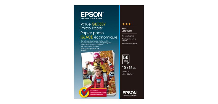 Epson Value Glossy Photo Paper - 10x15cm - 50 Feuilles