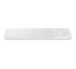 Chargeur pour téléphone mobile Samsung Pad Induction TRIO Watch, Charge Rapide 7,5W x2 (chargeur secteur inclus) Blanc