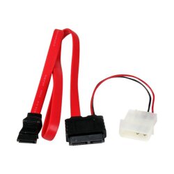 StarTech.com Câble Adaptateur Slimline SATA vers SATA avec Alimentation LP4 - 50 cm