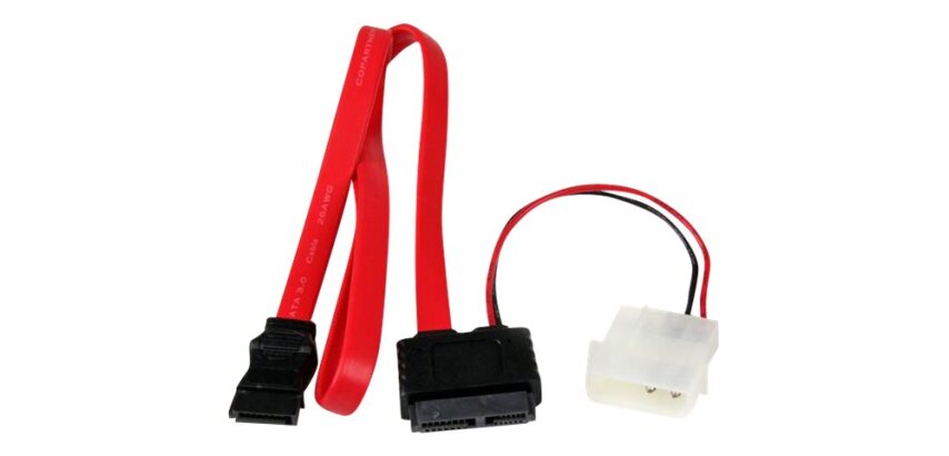 StarTech.com Câble Adaptateur Slimline SATA vers SATA avec Alimentation LP4 - 50 cm