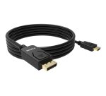 Vision TC 2MDPHDMI/BL câble vidéo et adaptateur 2 m DisplayPort HDMI Type A (Standard) Noir
