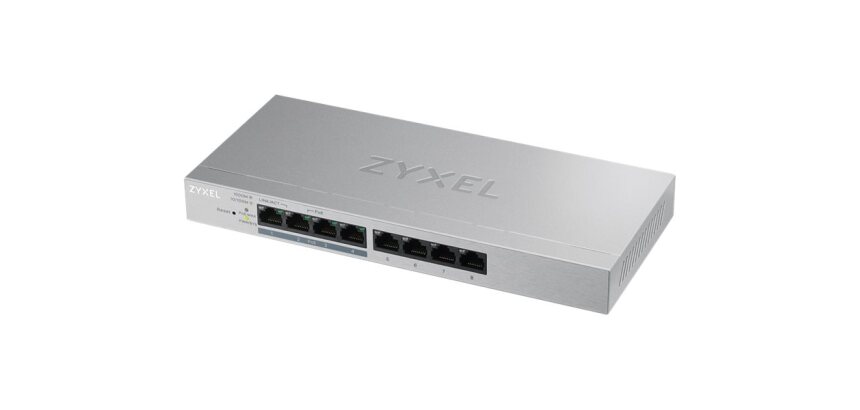 Zyxel GS1200-8HP v2 Géré Gigabit Ethernet (10/100/1000) Connexion Ethernet, supportant l'alimentation via ce port (PoE) Gris