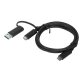 Lenovo 4X90U90618 câble USB USB 3.2 Gen 1 (3.1 Gen 1) 1 m USB A/USB C USB C Noir