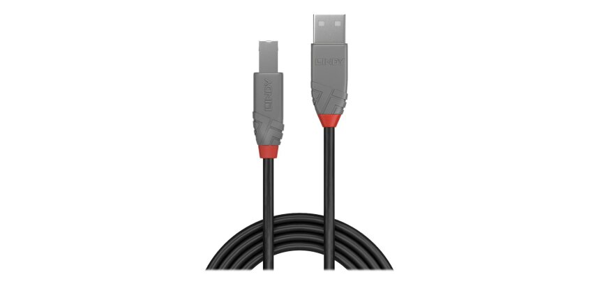 Lindy Câble USB 2.0 type A vers B, Anthra Line, 2m