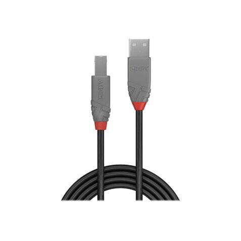 Lindy 36673 câble USB USB 2.0 2 m USB A USB B Noir
