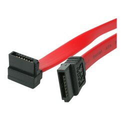 StarTech.com Câble SATA Serial ATA - 46 cm - 18 pouces - Rouge - 1 Connecteur Angle Droit Coudé