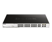 D-Link DGS-1210-28MP/E commutateur réseau Géré L2 Gigabit Ethernet (10/100/1000) Connexion Ethernet, supportant l'alimentation via ce port (PoE) 1U Noir, Gris