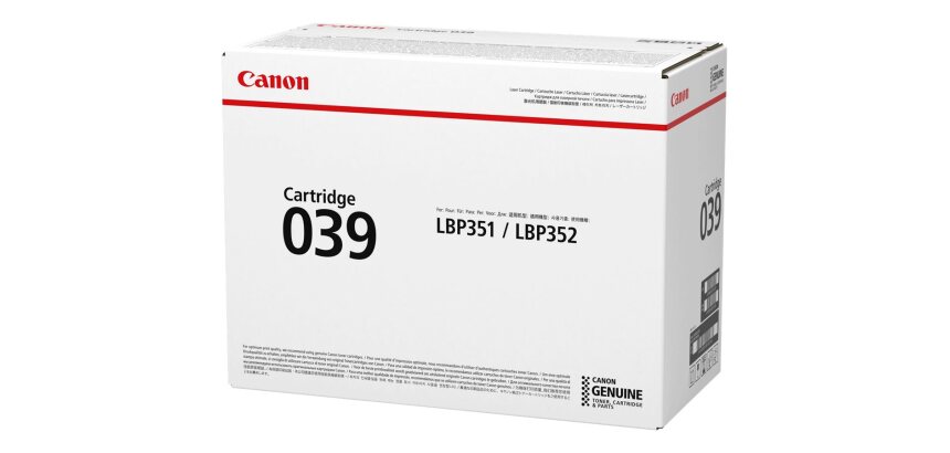 Canon 039 Cartouche de toner 1 pièce(s) Original Noir