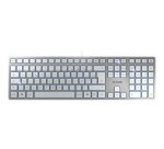 CHERRY KC 6000 SLIM Clavier filaire, blanc/argent, USB, AZERTY - FR