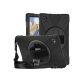 DLH COQUE RENFORCEE AVEC BANDOULIERE, POIGNEE ROTATIVE ET PIED SUPPORT POUR SAMSUNG GALAXY TAB A8 10.5" (SM-X200 / SM-X205)