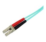 StarTech.com Câble Fibre Optique Multimode de 5m LC/UPC à LC/UPC OM4, Fibre Zipcord 50/125µm LOMMF/VCSEL, Réseaux 100G, Faible Perte d'Insertion, Cordon de Raccordement Fibre LSZH