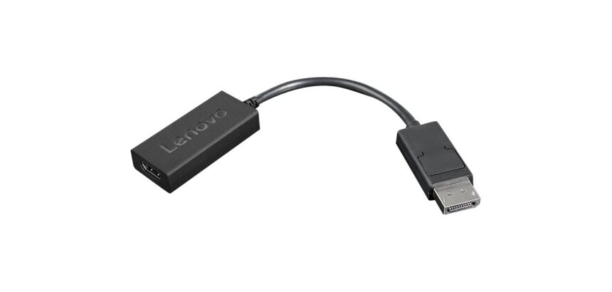 Lenovo 4X90R61023 câble vidéo et adaptateur 0,225 m DisplayPort HDMI Type A (Standard) Noir