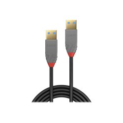 Lindy 36753 câble USB USB 3.2 Gen 1 (3.1 Gen 1) 3 m USB A Noir, Gris