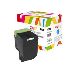 Toner remanufacturé OWA - haute capacité - Noir - pour LEXMARK 70C2HK0