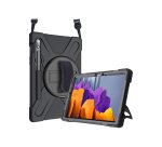 DLH Coque renforcee avec bandouliere, poignee rotative et pied support pour Samsung Galaxy Tab S7 (SM-T870 / SM-T875 / SM-T876)