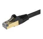 StarTech.com Cordon de raccordement CAT6a - 7,5 m - Sans crochet - Câble patch RJ45 - Noir