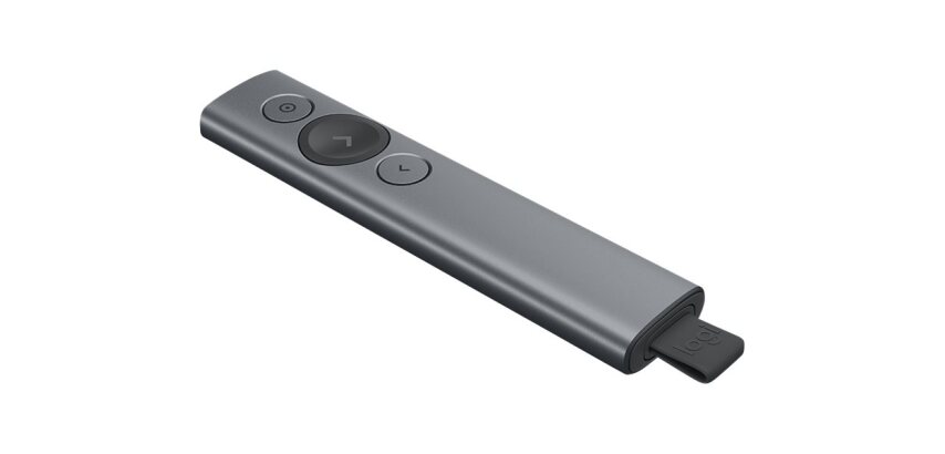Logitech Spotlight télécommande Bluetooth/RF Gris