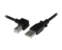 StarTech.com Câble USB 2.0 A vers USB B Coudé à Gauche Mâle / Mâle pour imprimante - 3 m - Noir