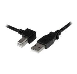 StarTech.com Câble USB 2.0 A vers USB B Coudé à Gauche Mâle / Mâle pour imprimante - 3 m - Noir