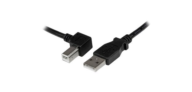 StarTech.com Câble USB 2.0 A vers USB B Coudé à Gauche Mâle / Mâle pour imprimante - 3 m - Noir