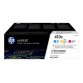 HP 410XLaserJet, lot de 3 cartouches de toner grande capacité authentiques, cyan/magenta/jaune