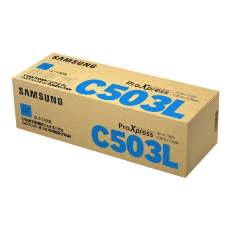 Samsung CLT-C503L - à rendement élevé - cyan - original - cartouche de toner (SU014A)