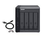 QNAP TR-004 Boîtier de disques de stockage Boîtier disque dur/SSD Noir 2.5/3.5"