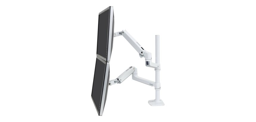 Ergotron LX Series LX Dual Stacking Arm 101,6 cm (40") Bureau Blanc