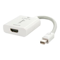 Lindy 41069 câble vidéo et adaptateur Mini DisplayPort HDMI Type A (Standard) Blanc