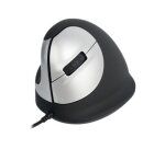 R-Go Tools Souris Ergonomique R-Go HE Break avec logiciel de pause, gaucher, moyen (longueur de la main 165-185 mm), filaire, noir