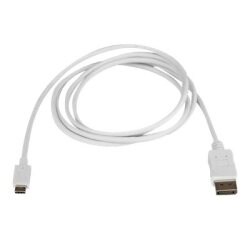 StarTech.com Câble Adaptateur USB C vers DisplayPort 1.2 4K 60Hz - 1,8m - Câble USB-C vers DisplayPort - HBR2 - Câble Vidéo USB Type-C DP Alt Mode vers Moniteur DP - Fonctionne avec Thunderbolt 3 - Blanc