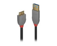Lindy Câble USB 3.2 Type A vers Micro-B, 5Gbit/s, Anthra Line, 1m