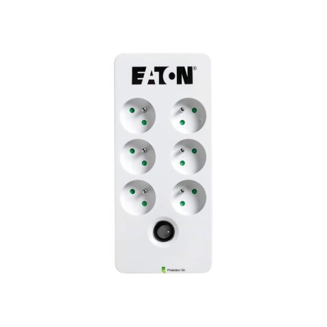 Eaton PB6F protection surtension Noir, Blanc 6 sortie(s) CA 220 - 250 V 1,5 m
