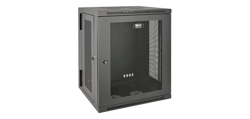 Tripp Lite Armoire rack à montage mural, profondeur de commutateur et profil compact 15U SmartRack, avec charnières dorsales