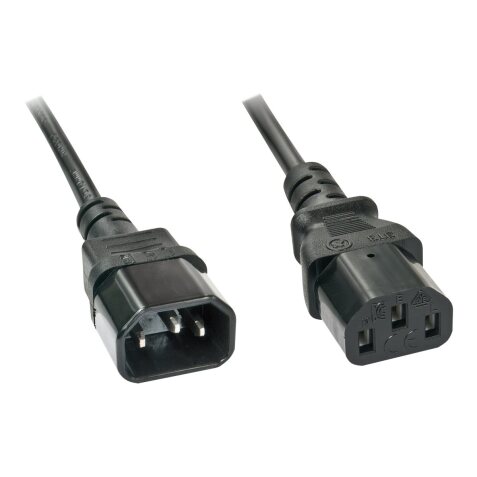 Lindy 30332 câble électrique Noir 3 m Coupleur C13 Coupleur C14