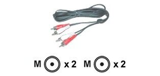 MCL MC705-1.5M câble audio 1,5 m 2 x RCA Noir