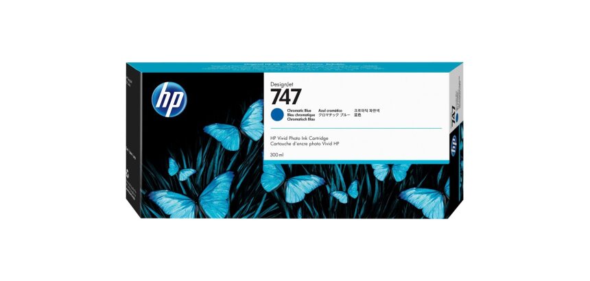 HP 747 - chromatic blue - original - DesignJet - ink cartridge