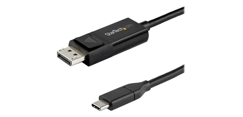 StarTech.com Câble Adaptateur USB-C vers DisplayPort 1.4 8K 60Hz/4K - Câble Vidéo Bidirectionnel DP vers USB-C ou USB-C vers DP Réversible -HBR3/HDR/DSC - Câble Moniteur USB Type-C/TB3