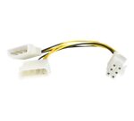 StarTech.com Câble adaptateur d'alimentation LP4 vers carte graphique PCI Express à 6 broches de 15 cm - M/M