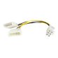 StarTech.com Câble adaptateur d'alimentation LP4 vers carte graphique PCI Express à 6 broches de 15 cm - M/M