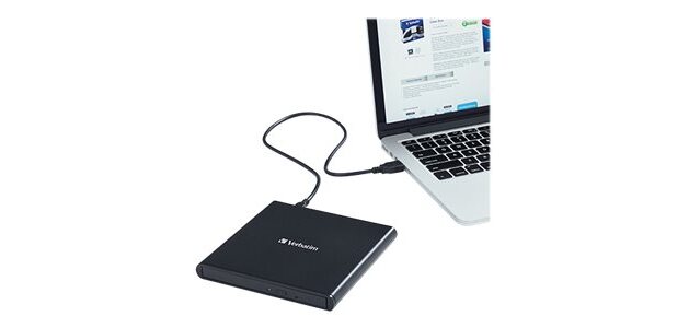 Verbatim Slimline CD/DVD lecteur de disques optiques DVD-RW Noir