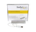 StarTech.com Hub USB à 3 Ports avec Ethernet, USB-A, Gigabit Ethernet/GbE, USB 5Gbps, Design Robuste, Alimentation par Bus, Hub USB 3.0 Portable pour Ordinateur Portable