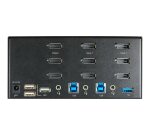 StarTech.com Commutateur KVM DisplayPort 2 Ports pour 3 Moniteurs - 4K 60Hz UHD HDR - KVM de Bureau DP 1.2 avec Hub USB 3.0 2 ports (5Gbps) et 4 Ports USB 2.0 HID, Audio - Commutation par Touches - TAA