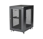 StarTech.com Armoire Rack Serveur 18U à 4 Montants, Armoire Verrouillable 19" pour Ordinateur/AV/Équipement IT, Rack Réseau pour Bureau/Domicile avec Roulettes et Rails de Montage Ajustables