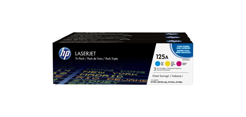 HP 125A - 3 - geel, cyaan, magenta - origineel - LaserJet - tonercartridge (CE259AM)