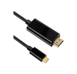 DLH DY-TU4662B câble vidéo et adaptateur 2 m USB Type-C HDMI Noir