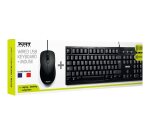 Port Designs 900900 clavier Souris incluse Bureau USB AZERTY Français Noir