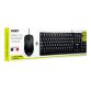 Port Designs 900900 clavier Souris incluse Bureau USB AZERTY Français Noir