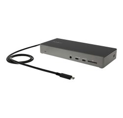 StarTech.com Dock USB C - Docking Station USB Type-C Triple Écran 4K - Alimentation 100W - DP 1.4 Alt Mode & DSC, 2x DisplayPort 1.4/HDMI 2.0 - 6xUSB (2x 10Gbps), SD - Windows/Chrome