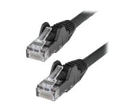 StarTech.com Câble Ethernet CAT6 3m - LSZH (Low Smoke Zero Halogen) - Cordon RJ45 UTP Anti-accrochage 10 GbE LAN - Câble Réseau Internet 250MHz 100W PoE - Noir - Snagless - 24AWG